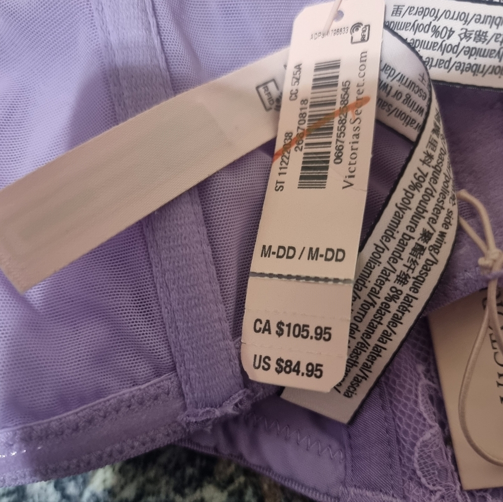 Victoria's Secret Purple and Pink Floral Lace Cropped Corset Top (MSRP-$85) - Picture 3 of 9